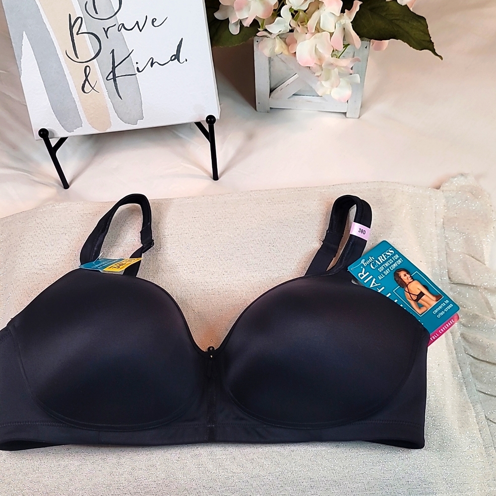 Wireless Black Bra 38D Elegant Bra Office wear - Picture 8 of 13